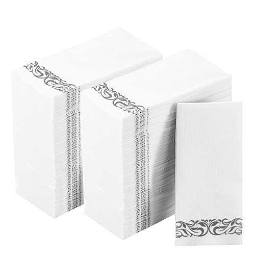 Luxury Disposable Hand Towels – Linen-Feel Paper Guest Napkins for Guest at Weddings, Dinner Parties & Events | Pack of 100