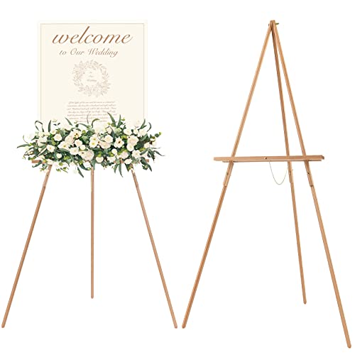Beech Wood Display Easel – Lightweight Folding Tripod Stand for Canvas, Signs & Presentations | 64" Artist & Event Easel