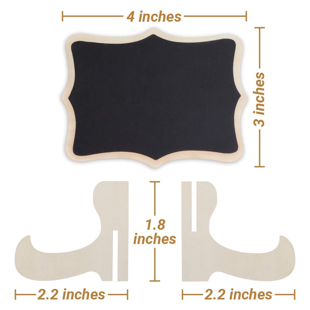 Mini Chalkboard Signs with Stands – 20-Piece Set