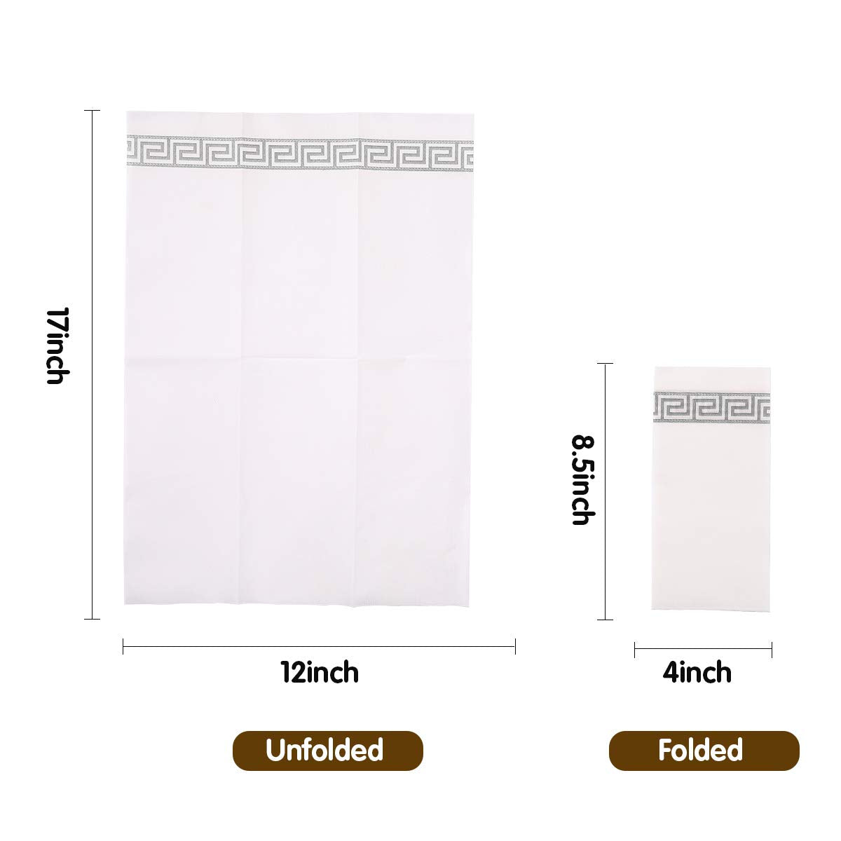 Decorative Disposable Guest Towels – Cloth-Like Paper Napkins with Patterns | Soft, Absorbent & Elegant for Bathroom, Dining & Events - 200 Pack