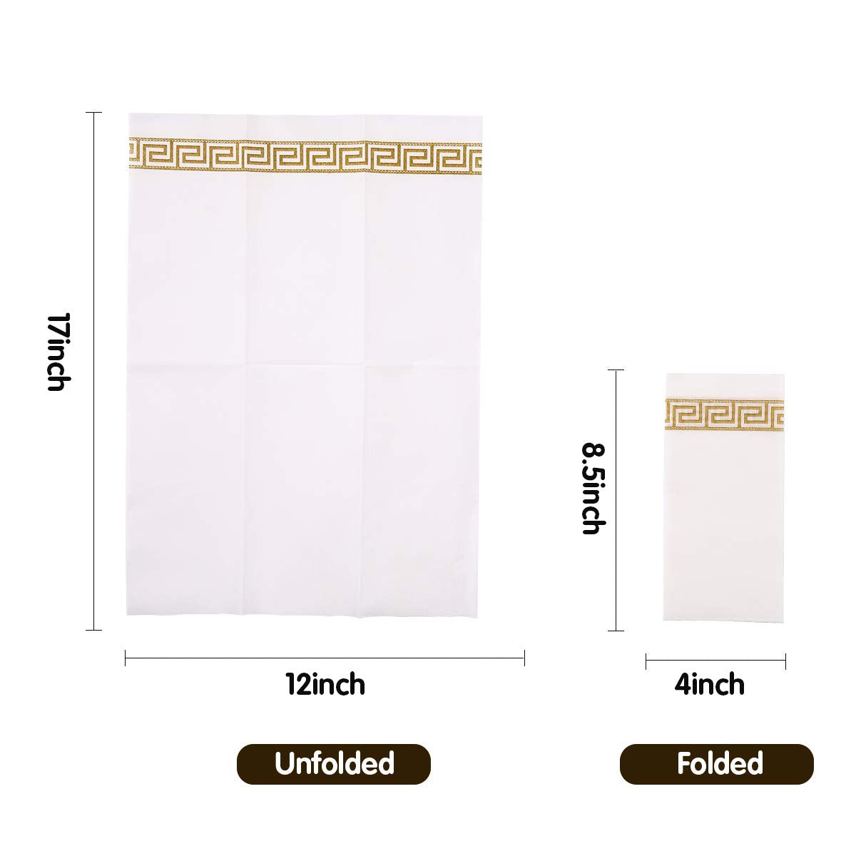 Decorative Disposable Guest Towels – Cloth-Like Paper Napkins with Patterns | Soft, Absorbent & Elegant for Bathroom, Dining & Events - 200 Pack