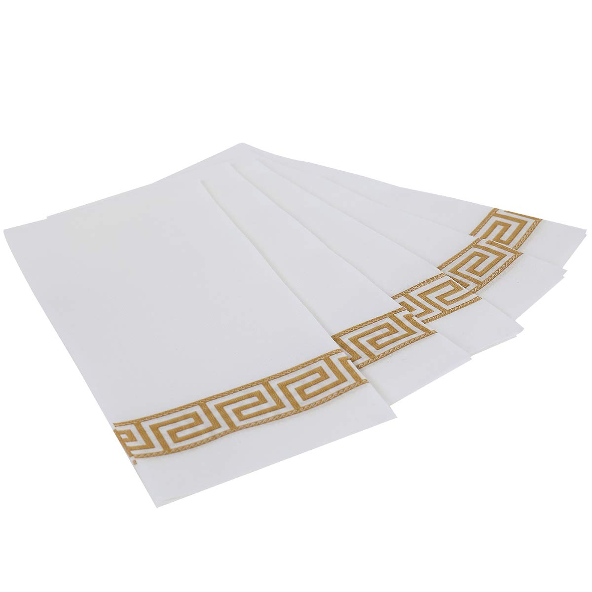 Decorative Disposable Guest Towels – Cloth-Like Paper Napkins with Patterns | Soft, Absorbent & Elegant for Bathroom, Dining & Events - 200 Pack