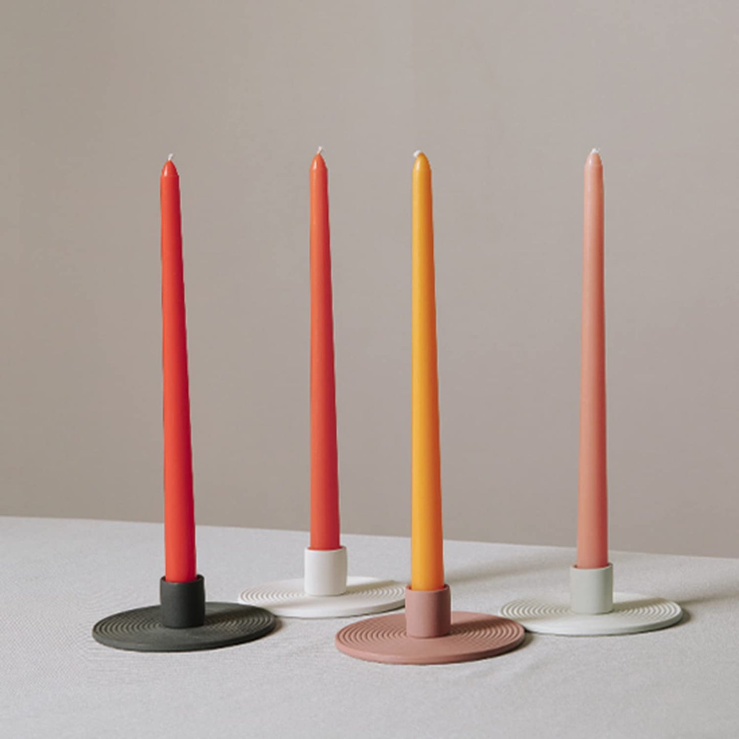 Handmade Spiral Taper Candles – 10" Unscented, Dripless (Set of 4)