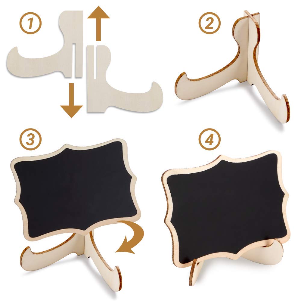 Mini Chalkboard Signs with Stands – 20-Piece Set
