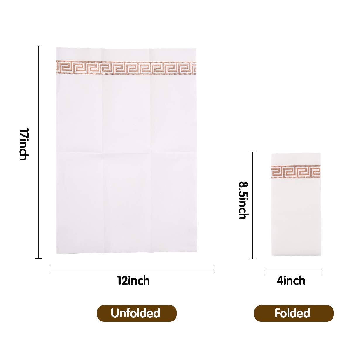 Decorative Disposable Guest Towels – Cloth-Like Paper Napkins with Patterns | Soft, Absorbent & Elegant for Bathroom, Dining & Events - 200 Pack