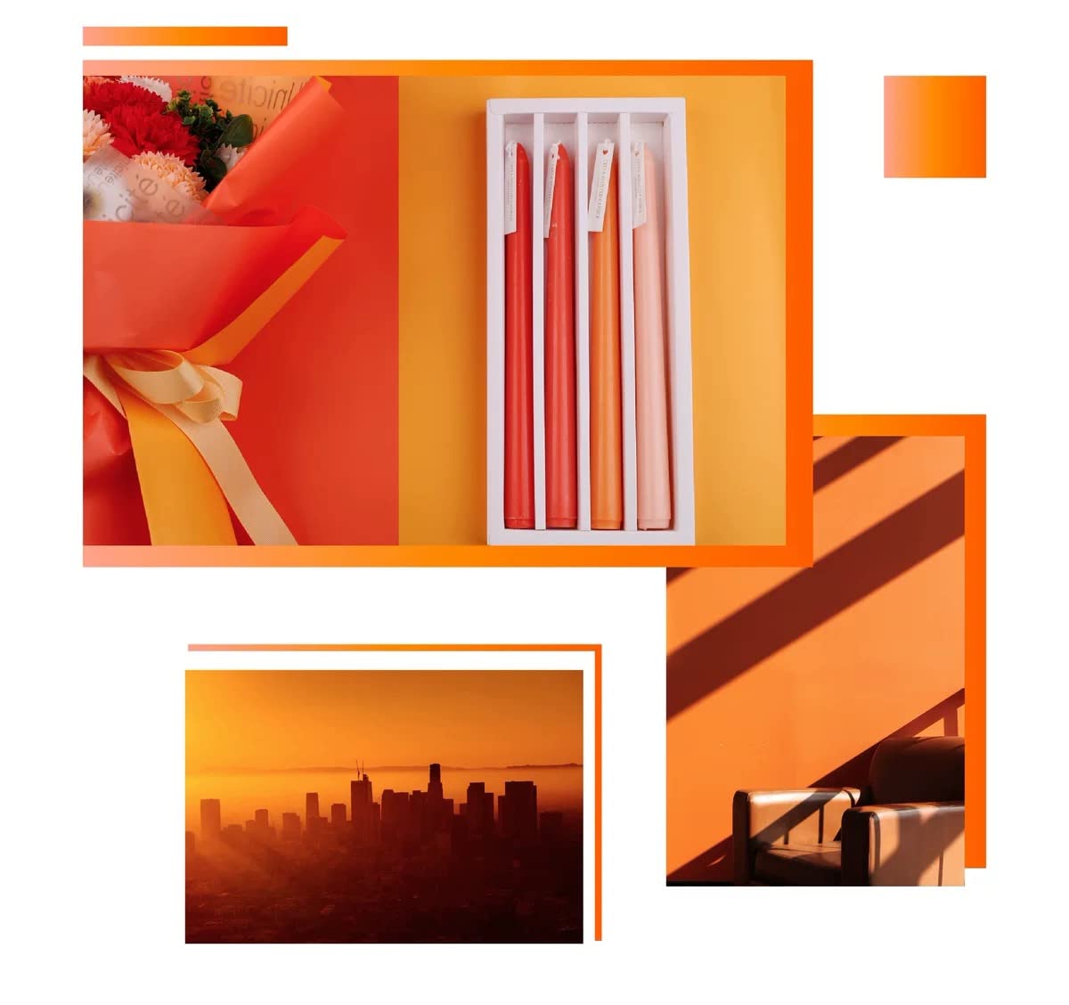Handmade Spiral Taper Candles – 10" Unscented, Dripless (Set of 4)