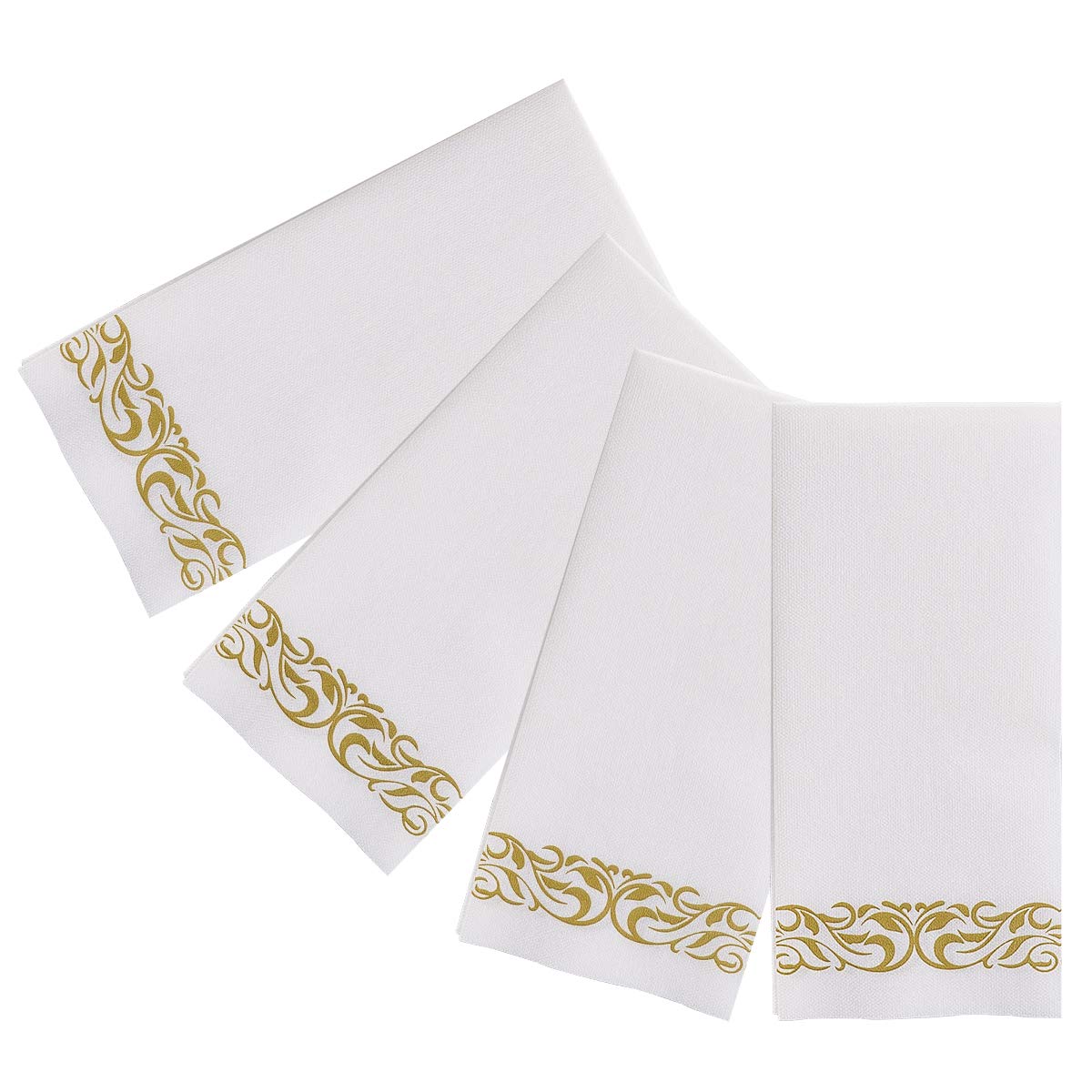 Luxury Disposable Hand Towels – Linen-Feel Paper Guest Napkins for Guest at Weddings, Dinner Parties & Events | Pack of 100