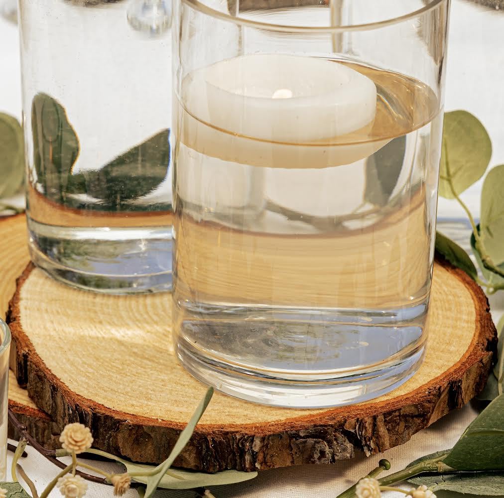 Rustic Centerpiece Rounds for Weddings, Crafts & Home Décor | Kiln-Dried, Sustainable Wood (6 or 10 Pack)