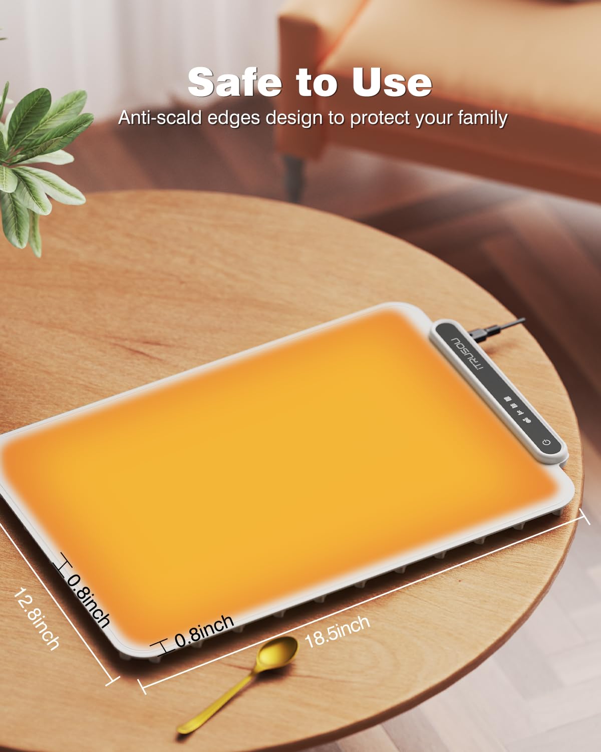 Electric Silicone Food Warmer Mat – Heating Tray for Buffet, Parties & Kitchen Use | Waterproof, Rollable & Easy to Clean