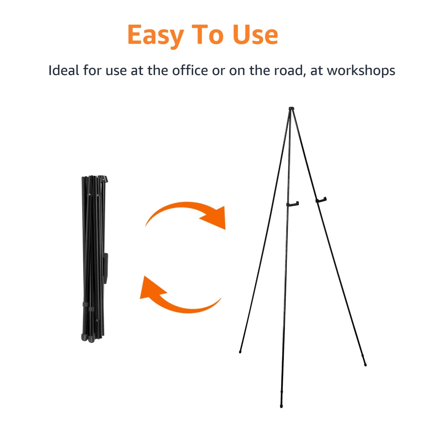 Portable Metal & Plastic Tabletop Display Easel – Lightweight Folding Easel Stand for Posters, Signs, and Presentations | Adjustable Height with Clip