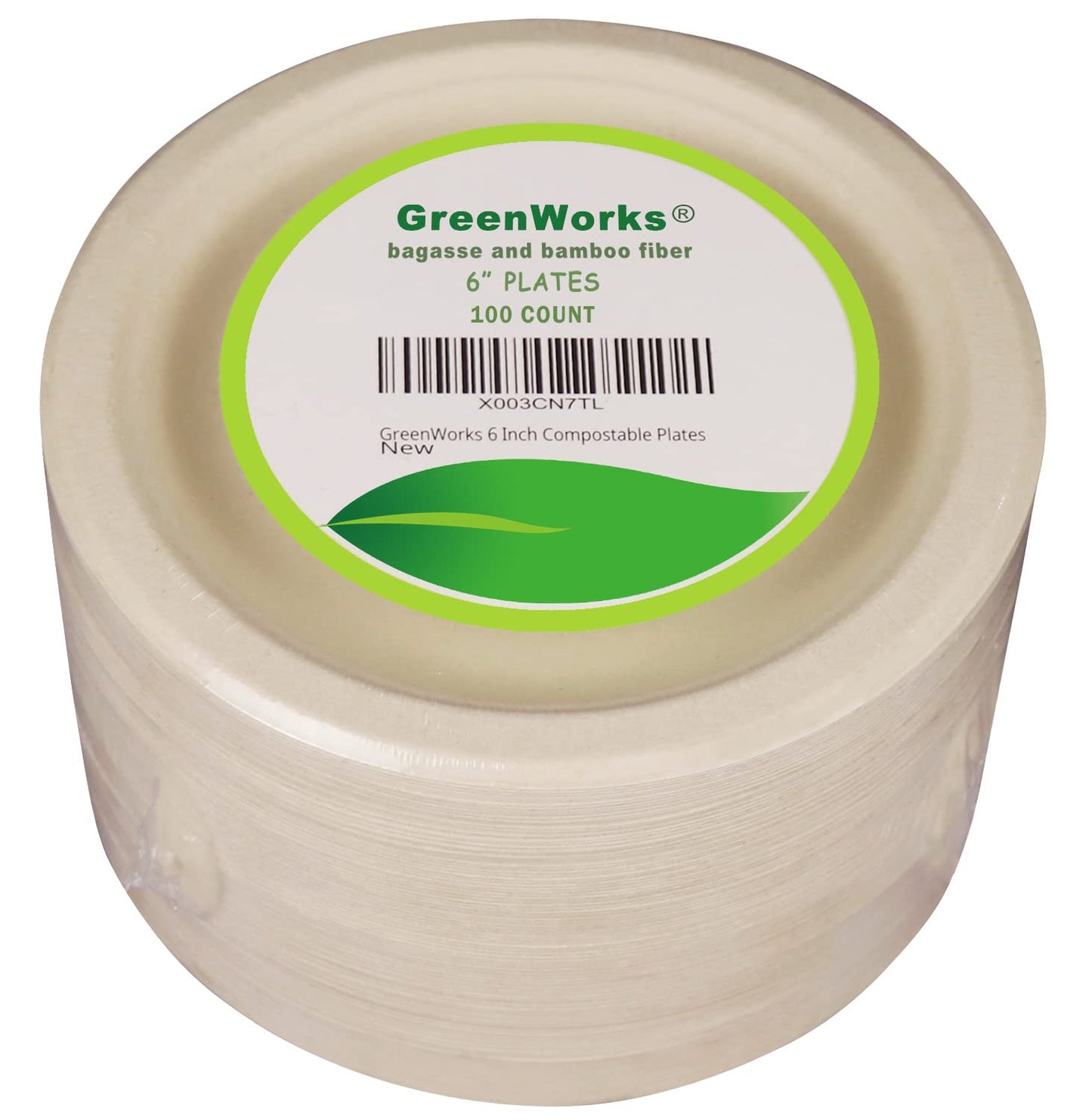 6-Inch Compostable Heavyweight Plates β 100% Biodegradable Bagasse & Bamboo Fiber (Pack of 50)
