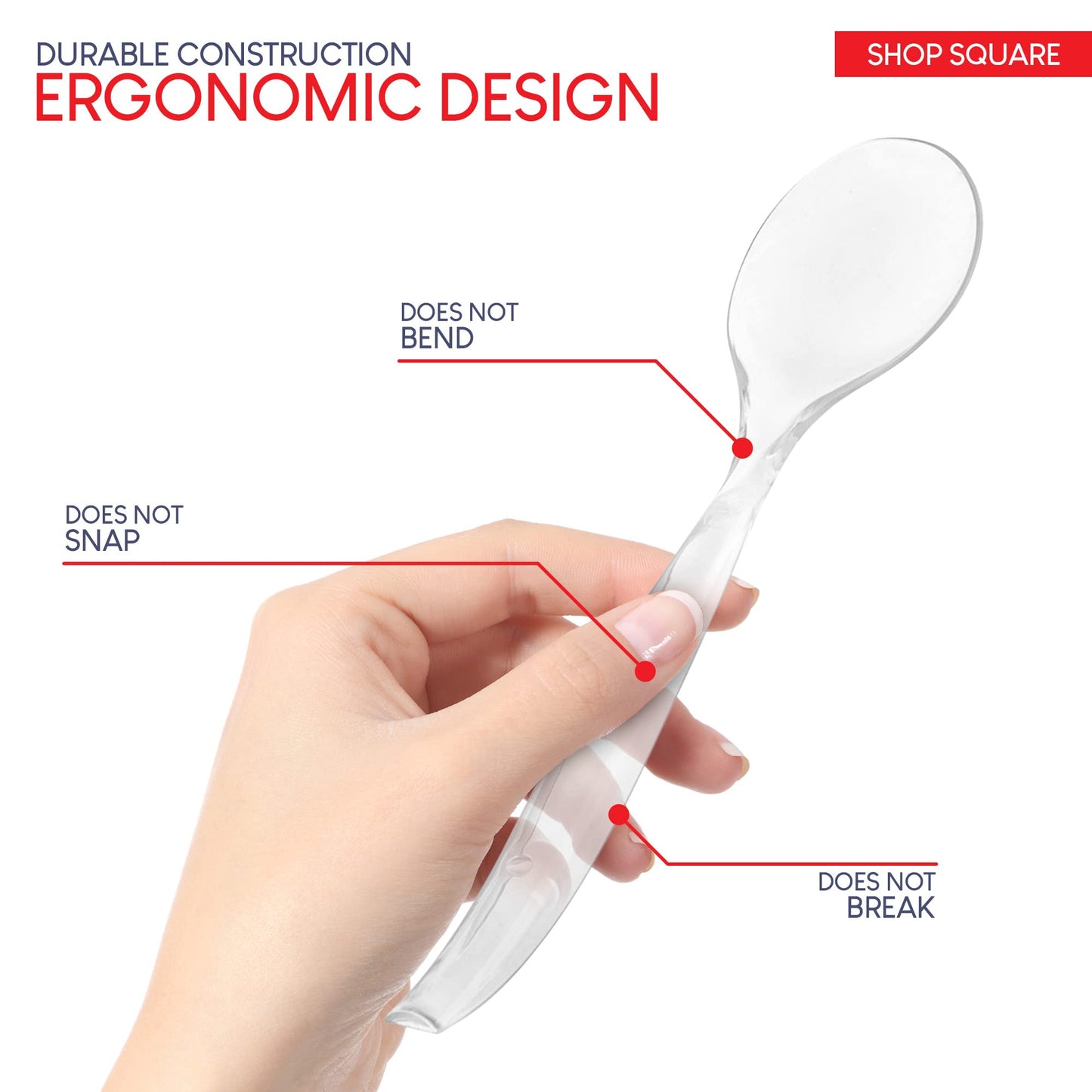 Durable Plastic Serving Utensils Set – 10" Serving Fork, Spoon & 6" Tongs | BPA-Free, Reusable or Disposable | Perfect for Parties, Catering & Events
