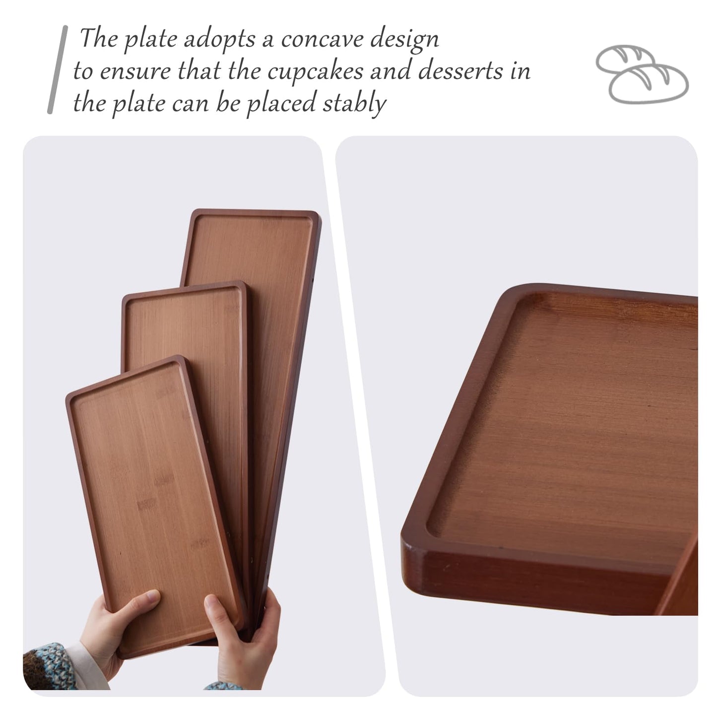 3-Tier Bamboo Cupcake Stand with– Reinforced Dessert Display Tray for Parties, Events, and Home Use