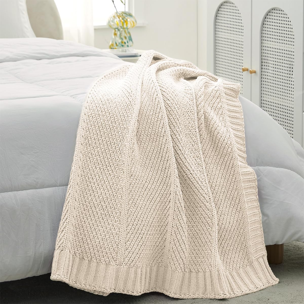 Home Chunky Knit Throw Blanket