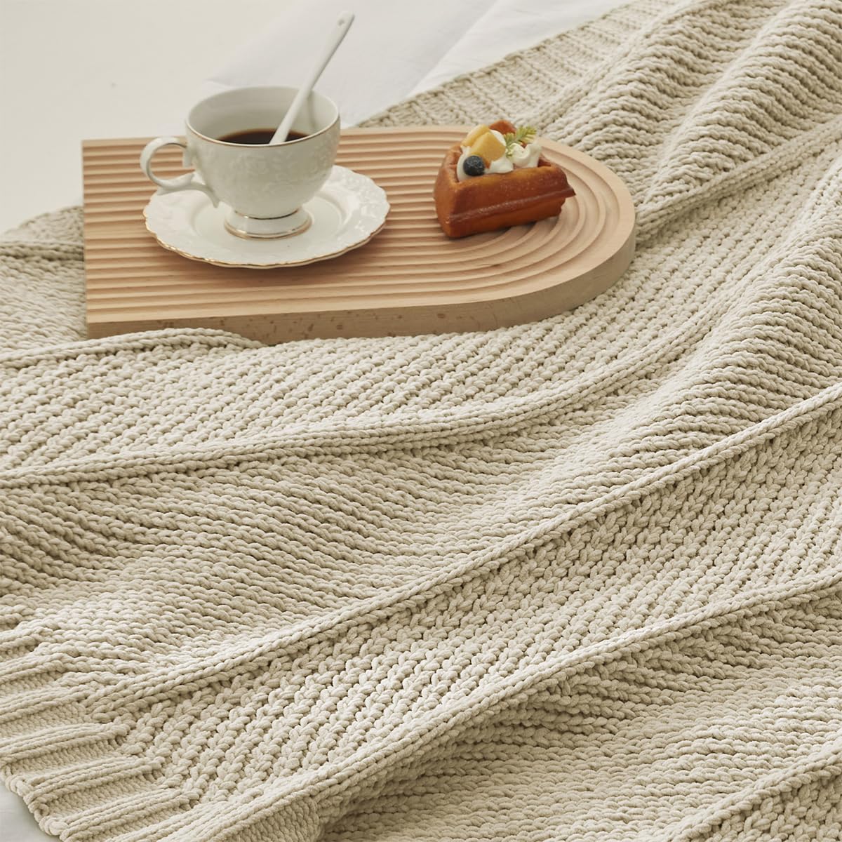 Home Chunky Knit Throw Blanket