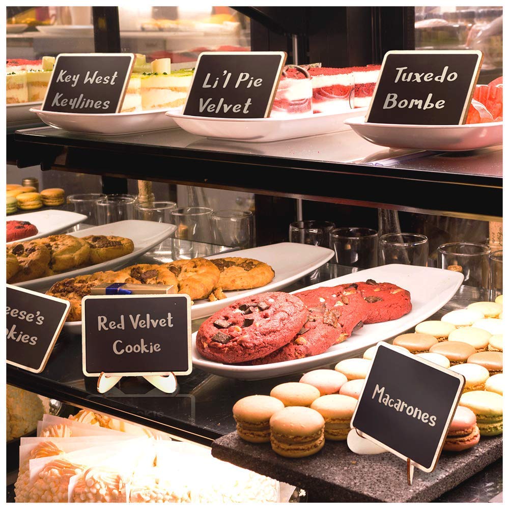 Mini Chalkboard Signs with Stands – 20-Piece Set