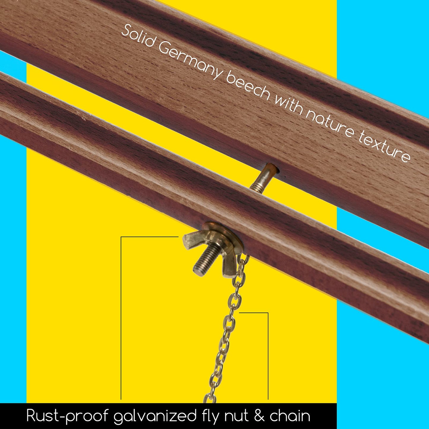 Beech Wood Display Easel – Lightweight Folding Tripod Stand for Canvas, Signs & Presentations | 64" Artist & Event Easel