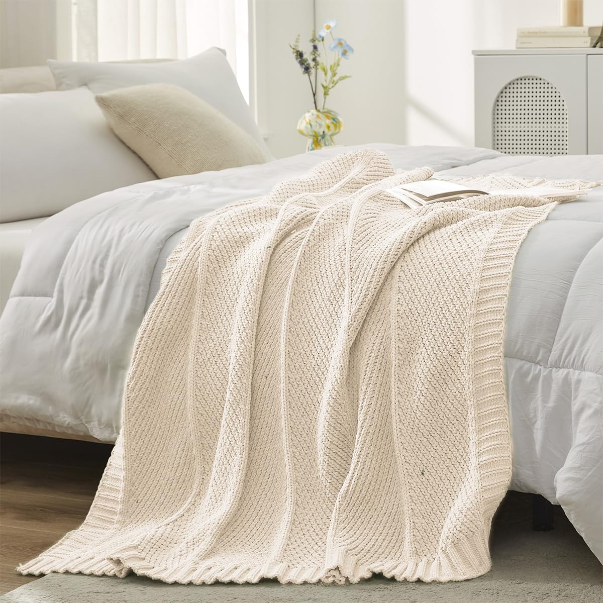 Home Chunky Knit Throw Blanket