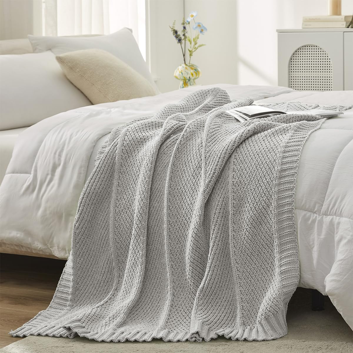 Home Chunky Knit Throw Blanket