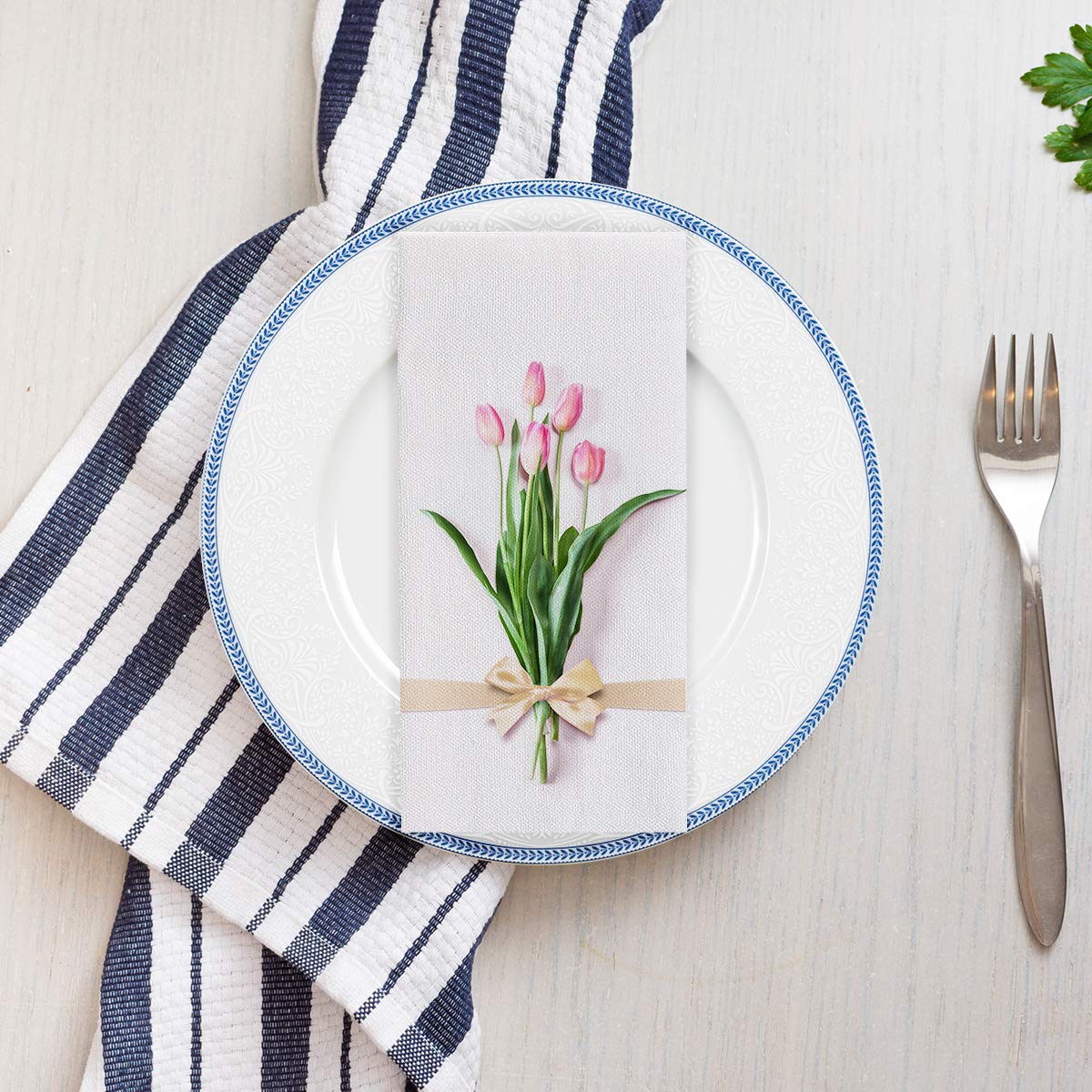 Luxury Disposable Hand Towels – Linen-Feel Paper Guest Napkins for Guest at Weddings, Dinner Parties & Events | Pack of 100
