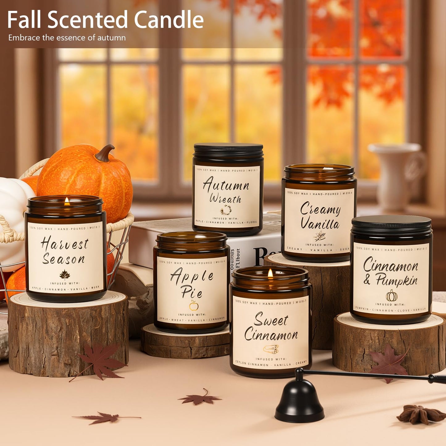 Autumn Scented Candle Collection – Seasonal Scents for Cozy, Holiday Ambience
