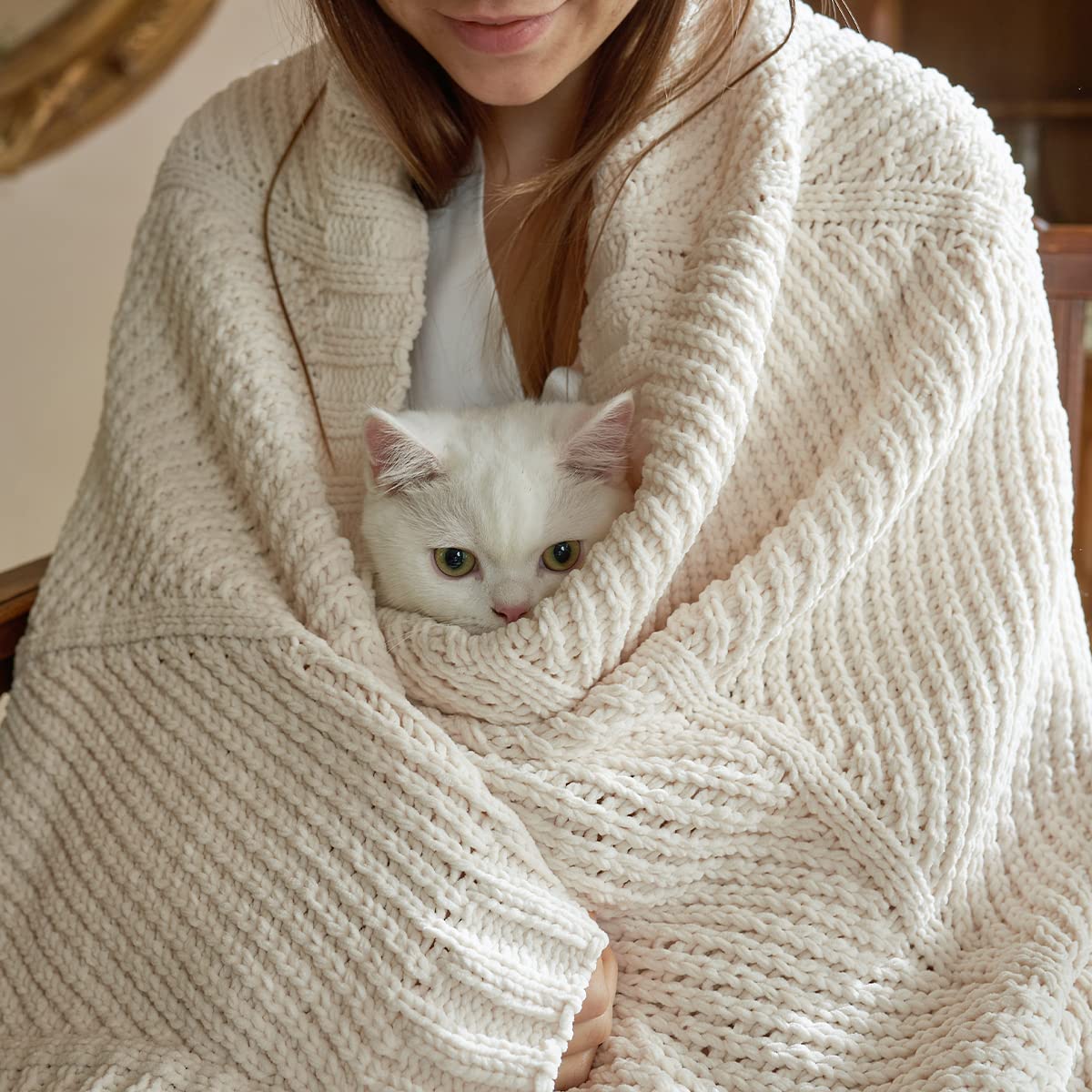 Home Chunky Knit Throw Blanket