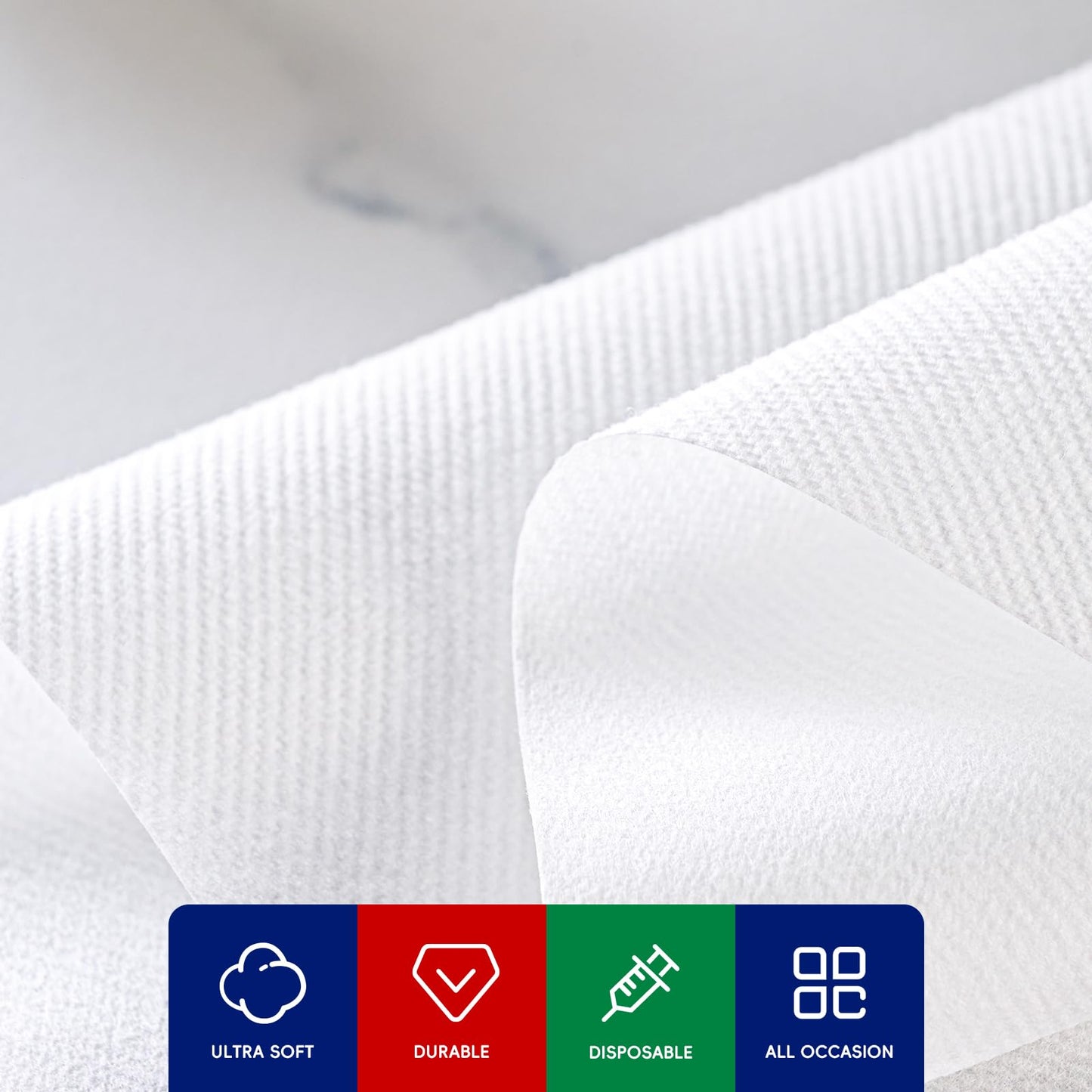 Luxury Disposable Hand Towels – Linen-Feel Paper Guest Napkins for Guest at Weddings, Dinner Parties & Events | Pack of 100
