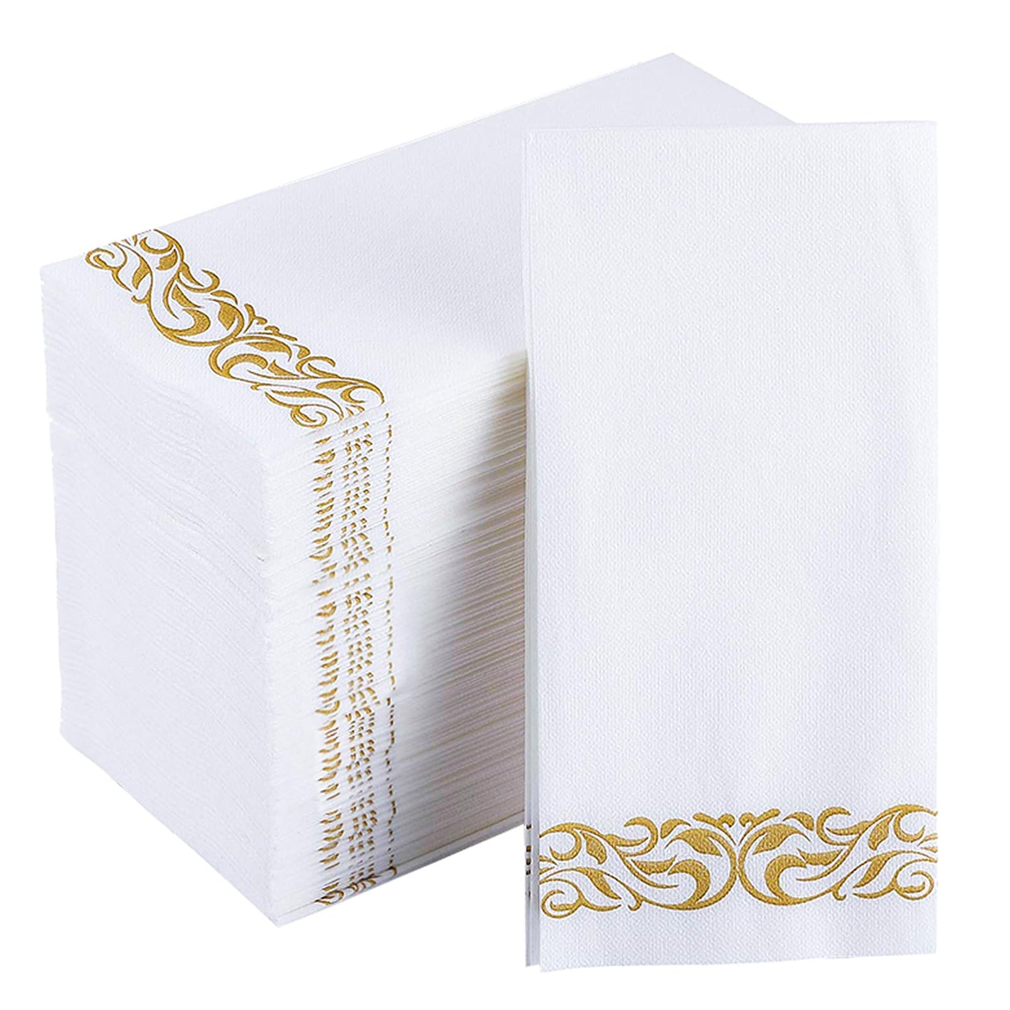 Luxury Disposable Hand Towels – Linen-Feel Paper Guest Napkins for Guest at Weddings, Dinner Parties & Events | Pack of 100