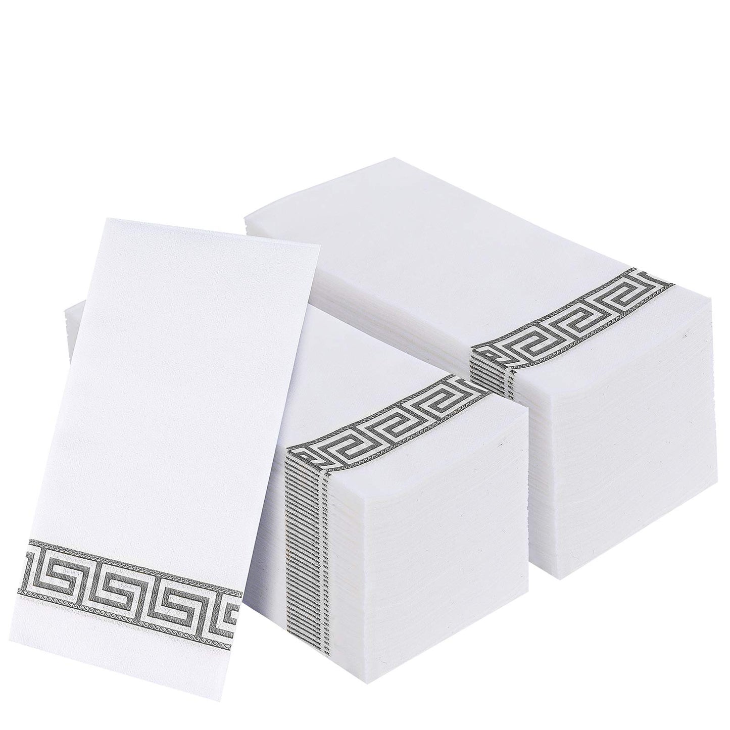Decorative Disposable Guest Towels – Cloth-Like Paper Napkins with Patterns | Soft, Absorbent & Elegant for Bathroom, Dining & Events - 200 Pack