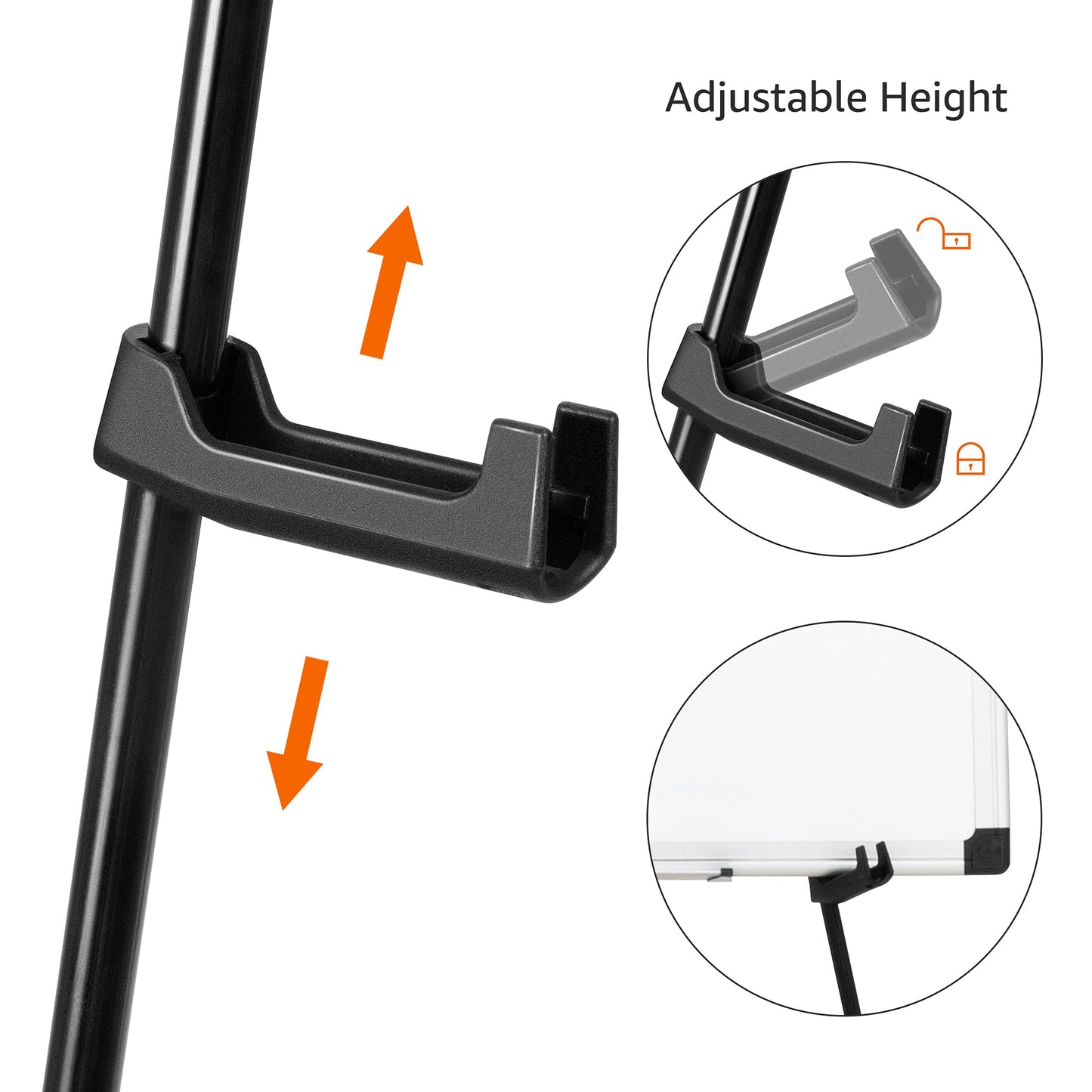 Portable Metal & Plastic Tabletop Display Easel – Lightweight Folding Easel Stand for Posters, Signs, and Presentations | Adjustable Height with Clip