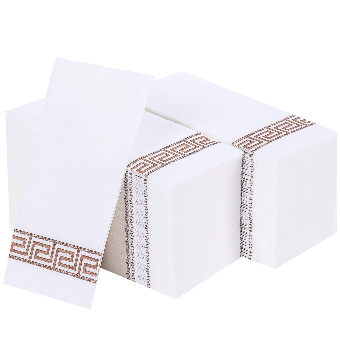 Decorative Disposable Guest Towels – Cloth-Like Paper Napkins with Patterns | Soft, Absorbent & Elegant for Bathroom, Dining & Events - 200 Pack