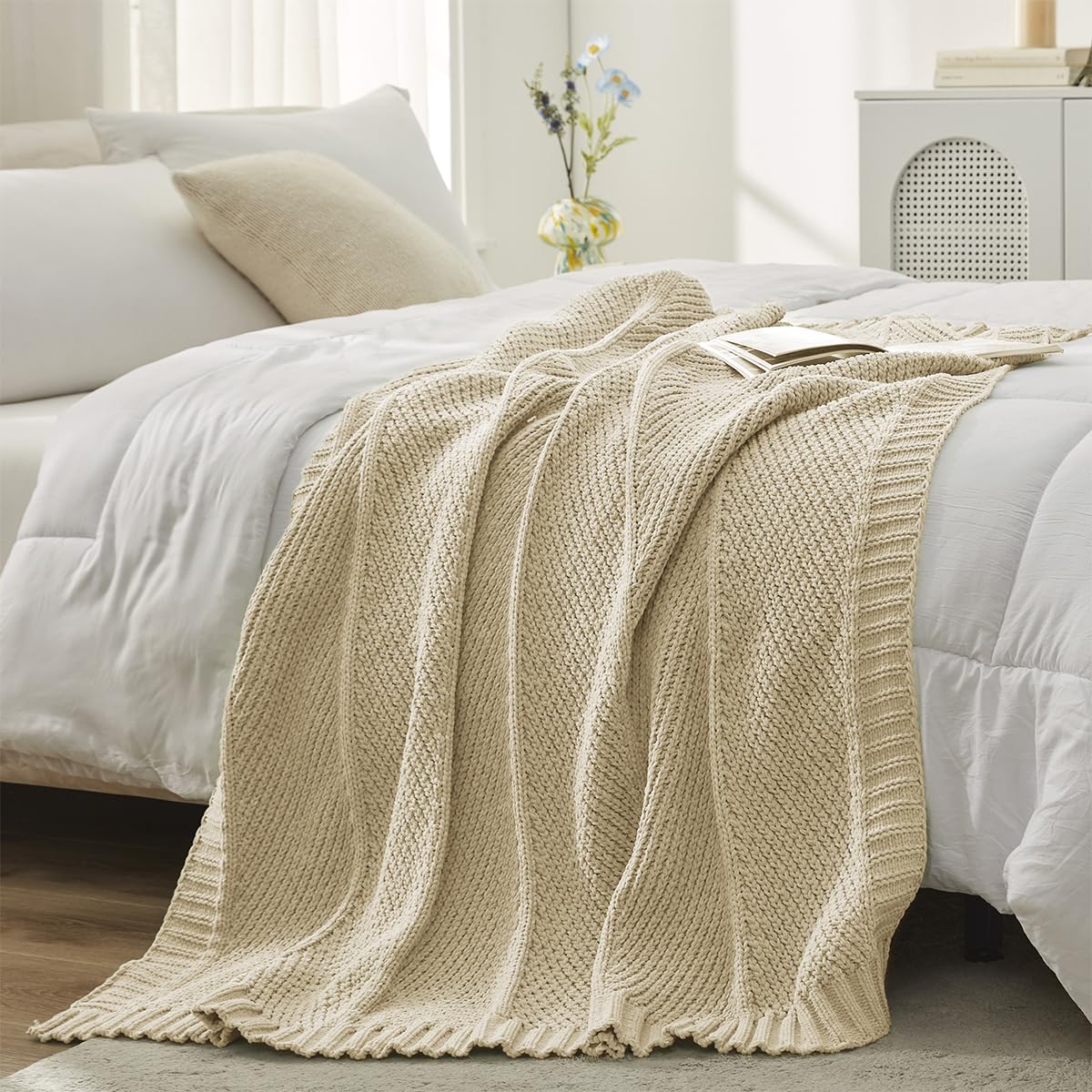Home Chunky Knit Throw Blanket