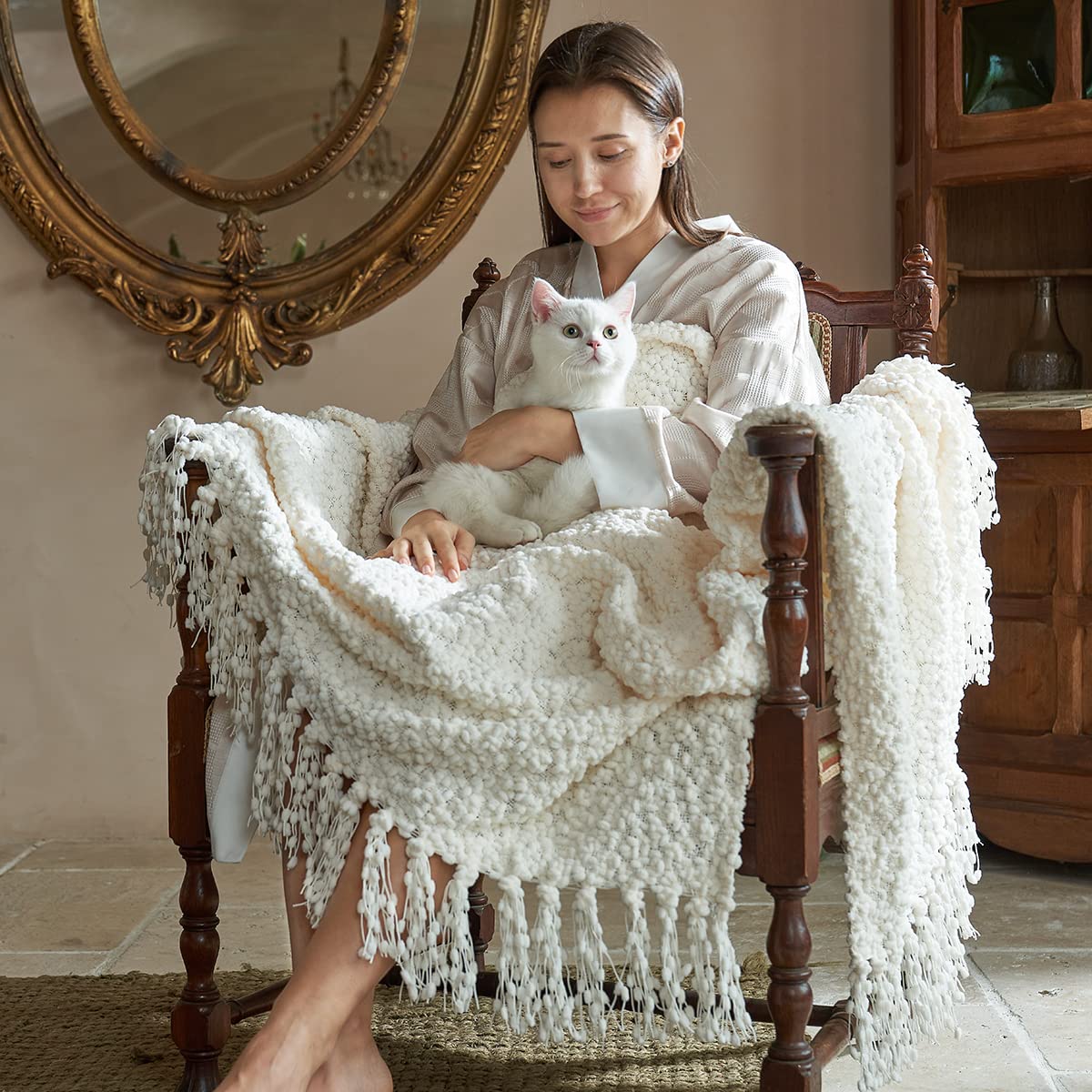 Home Chunky Knit Throw Blanket