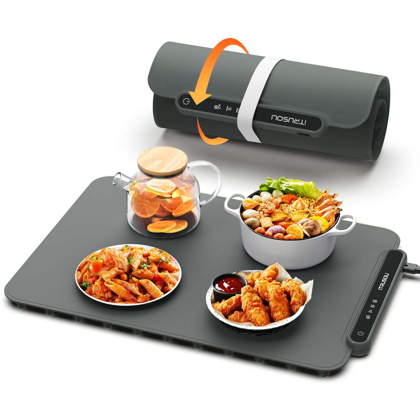 Electric Silicone Food Warmer Mat – Heating Tray for Buffet, Parties & Kitchen Use | Waterproof, Rollable & Easy to Clean