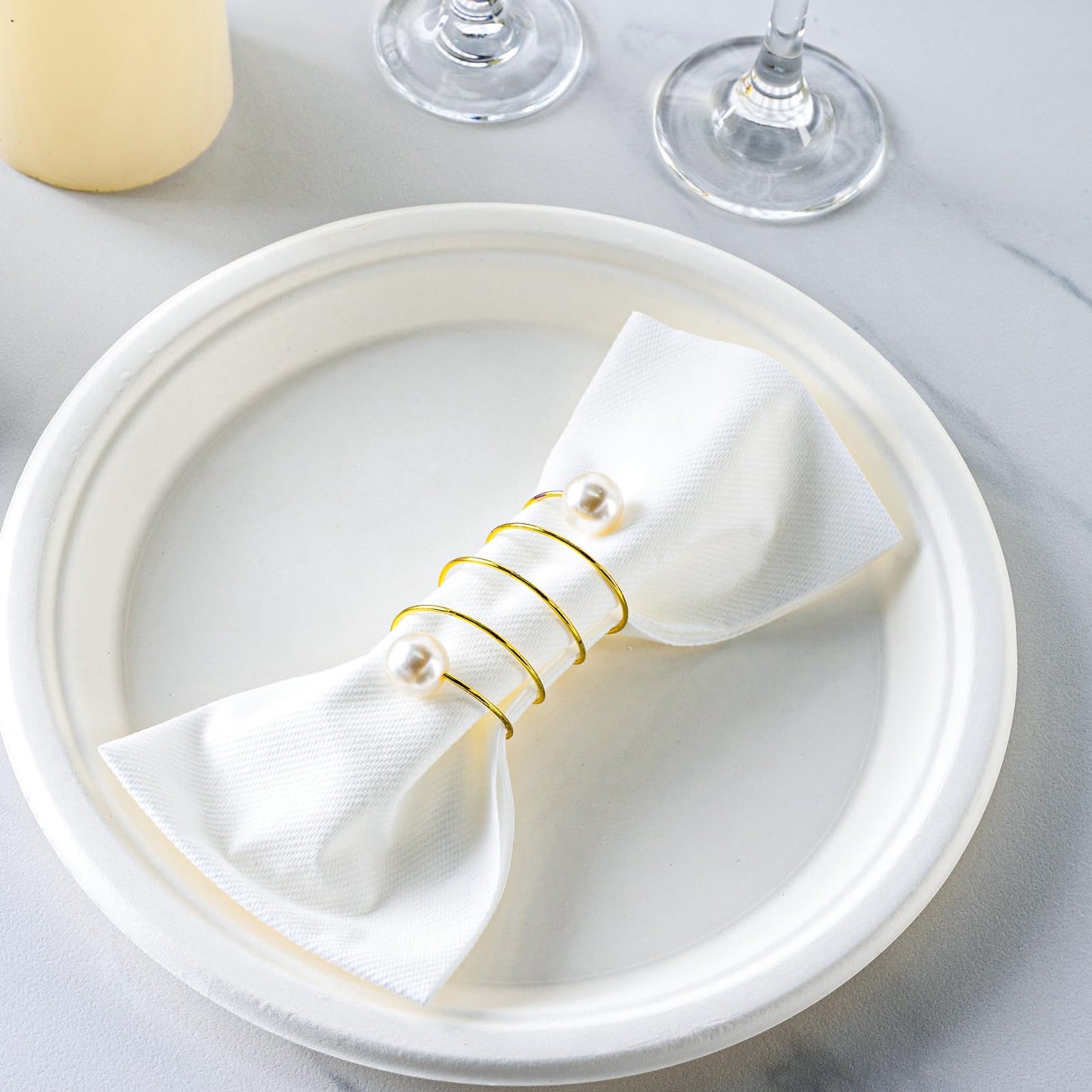 Luxury Disposable Hand Towels – Linen-Feel Paper Guest Napkins for Guest at Weddings, Dinner Parties & Events | Pack of 100