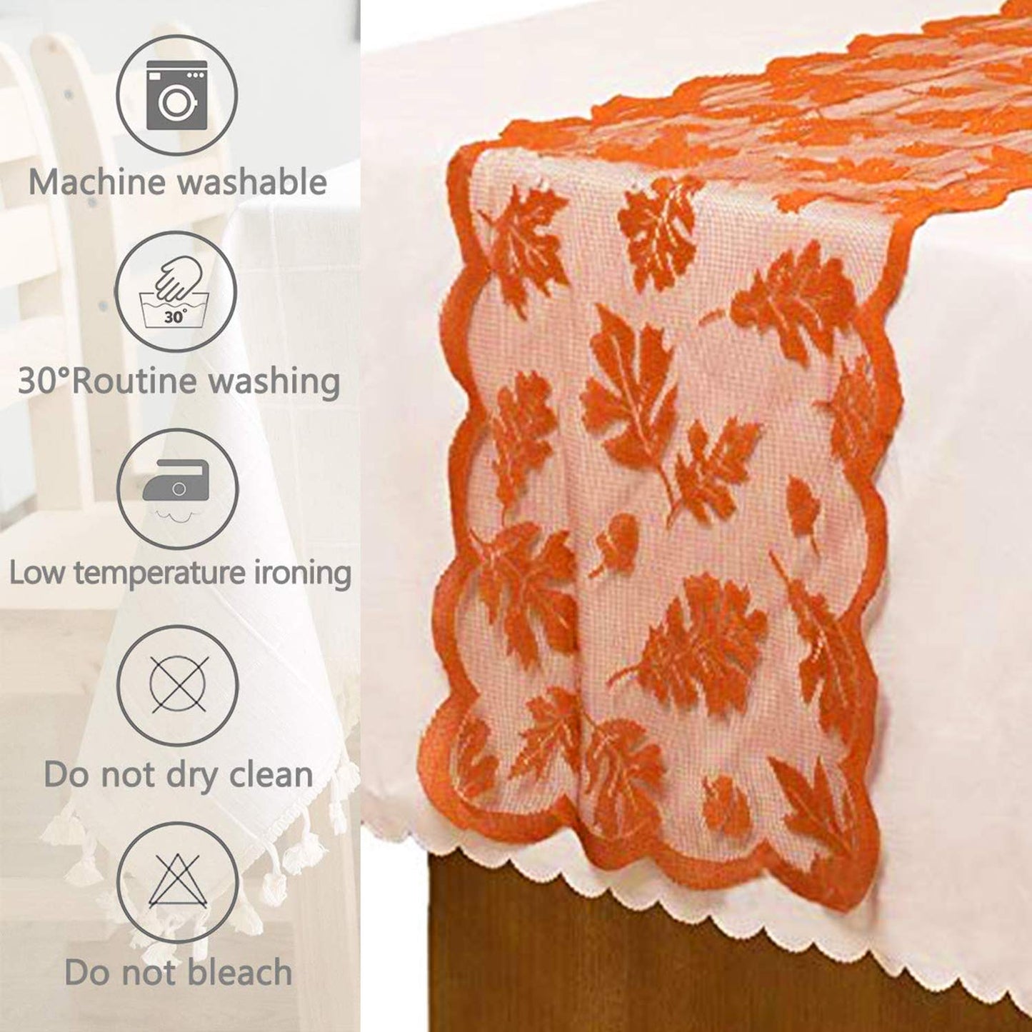 Fall Lace Table Runner