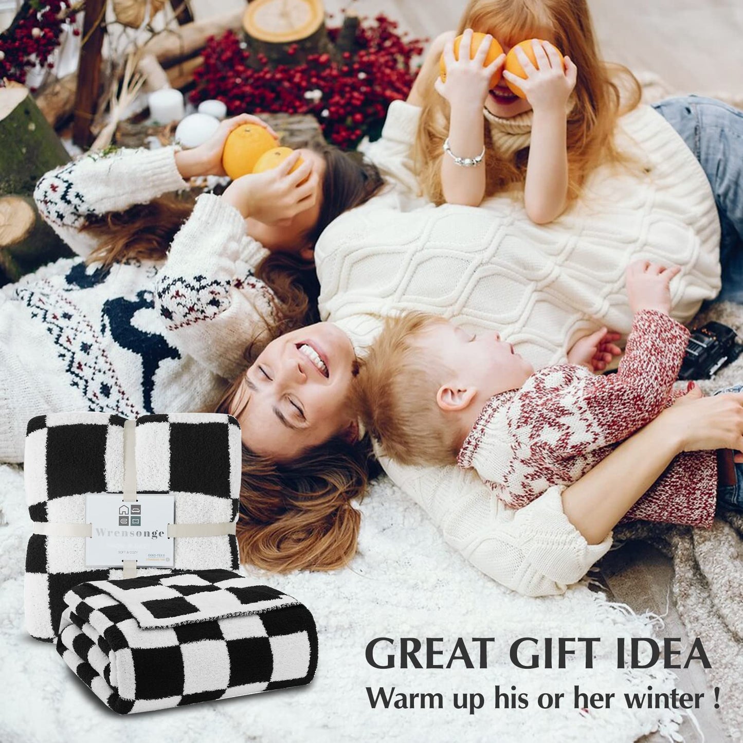 Cozy Checkered Throw Blanket