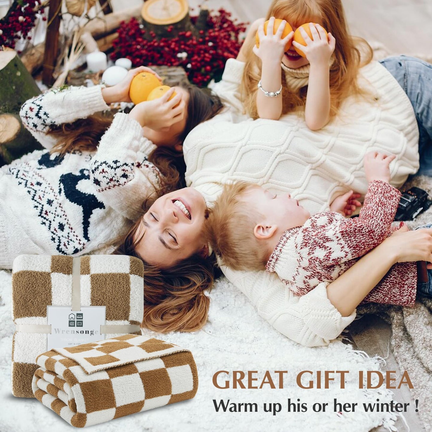 Cozy Checkered Throw Blanket