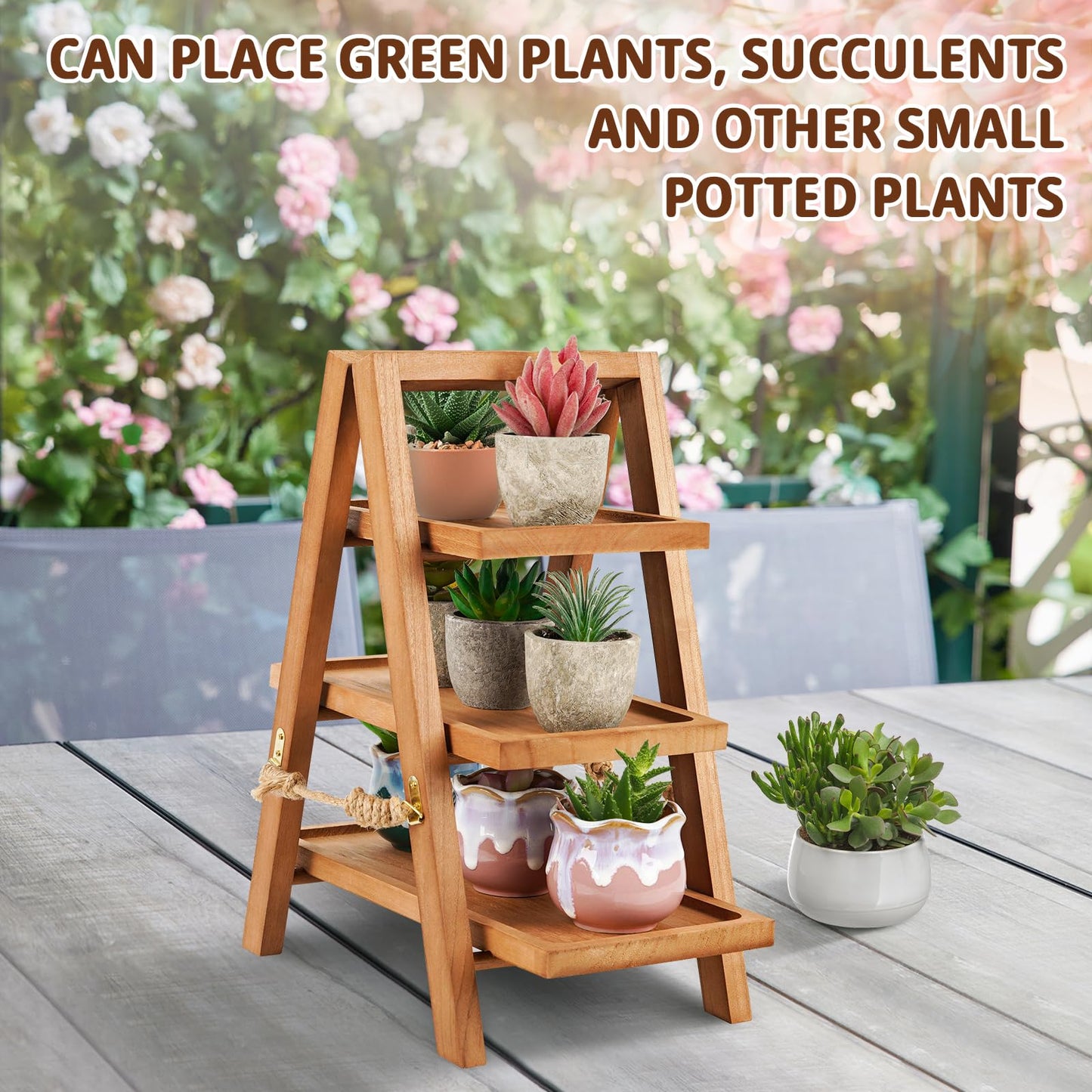 Rustic 3-Tier Wooden Cupcake Stand – Paulownia Wood Dessert Display Tower for Parties, Weddings, Events & Home Entertaining