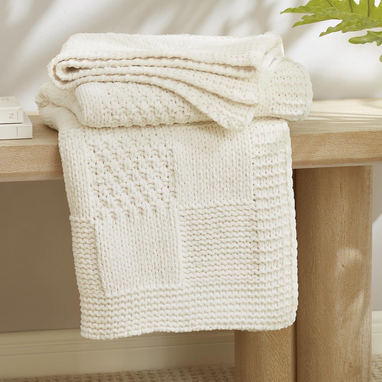 Home Chunky Knit Throw Blanket