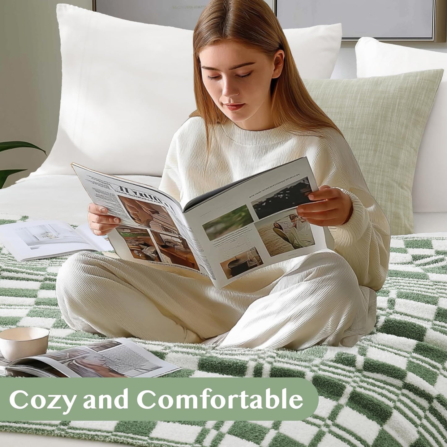 Cozy Checkered Throw Blanket