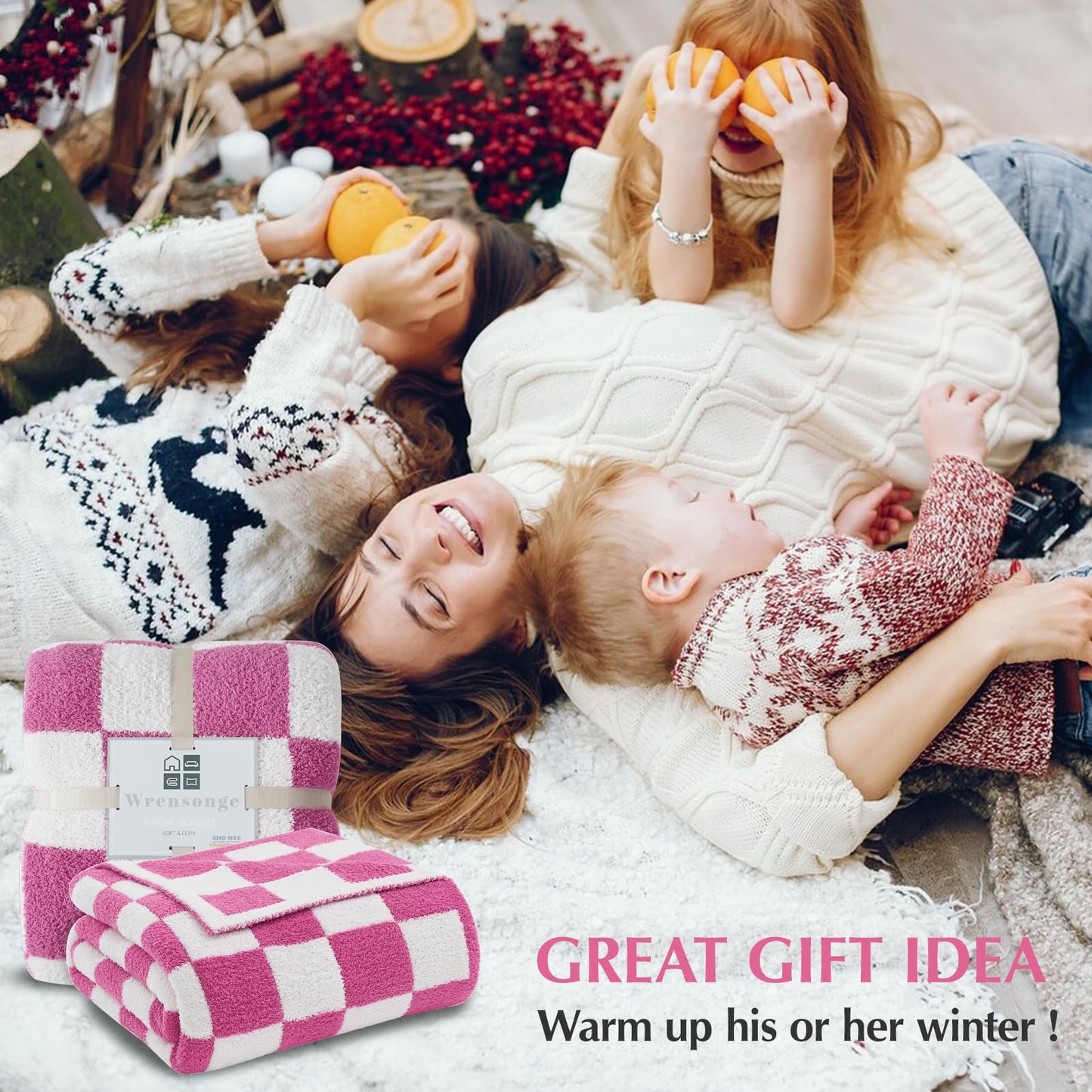 Cozy Checkered Throw Blanket