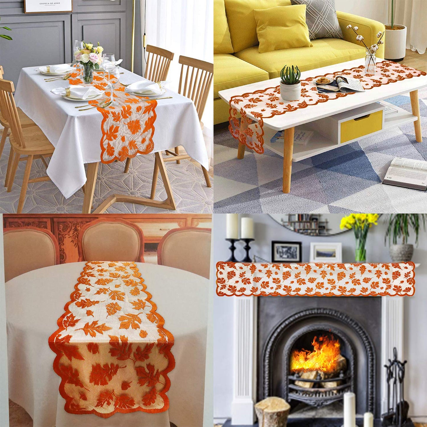 Fall Lace Table Runner