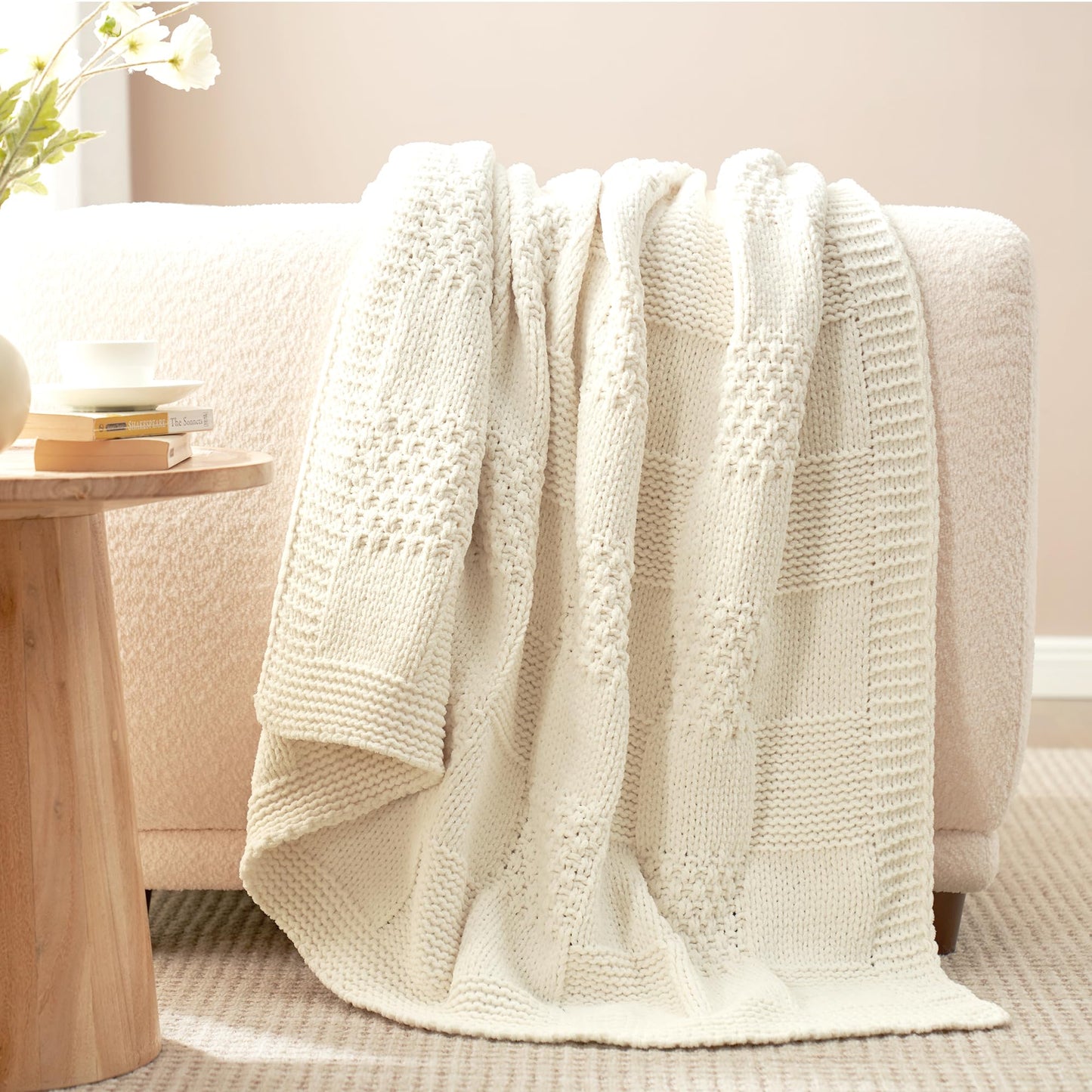 Home Chunky Knit Throw Blanket