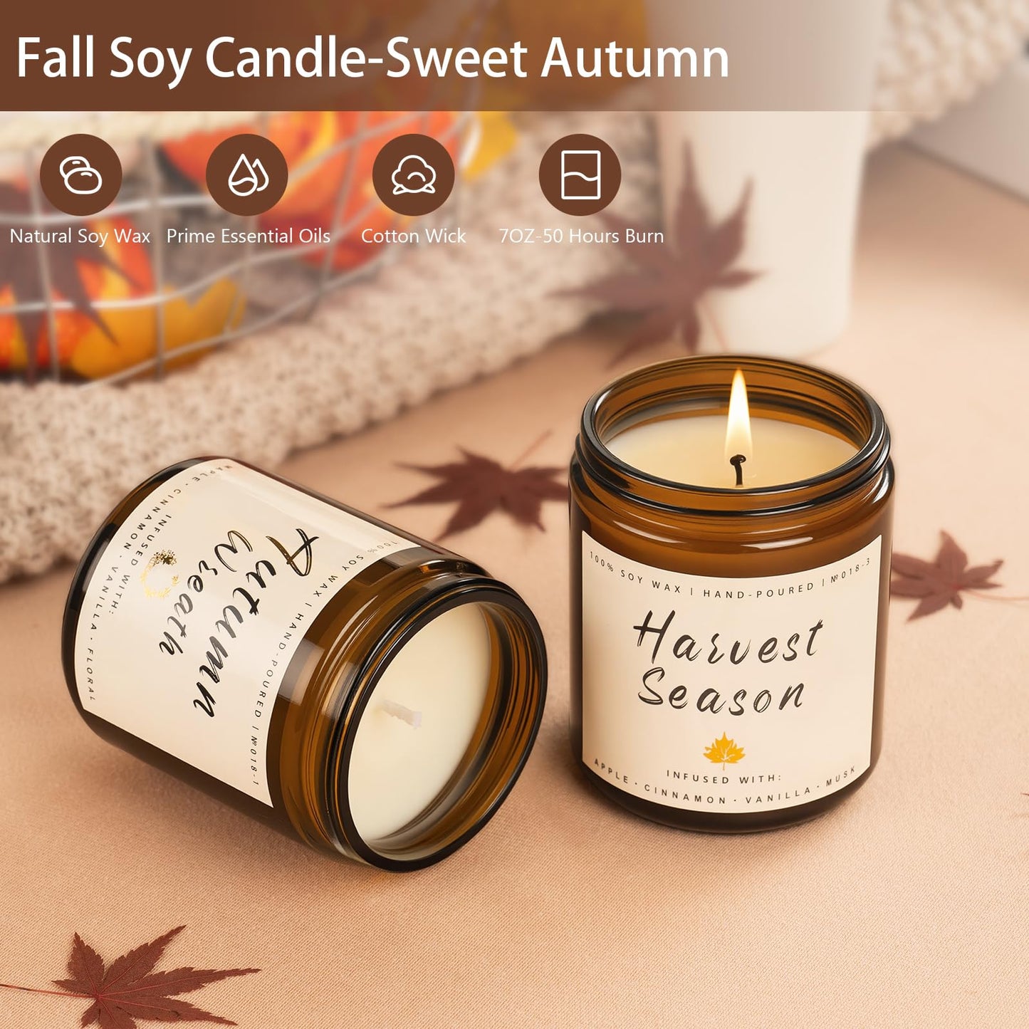 Autumn Scented Candle Collection – Seasonal Scents for Cozy, Holiday Ambience