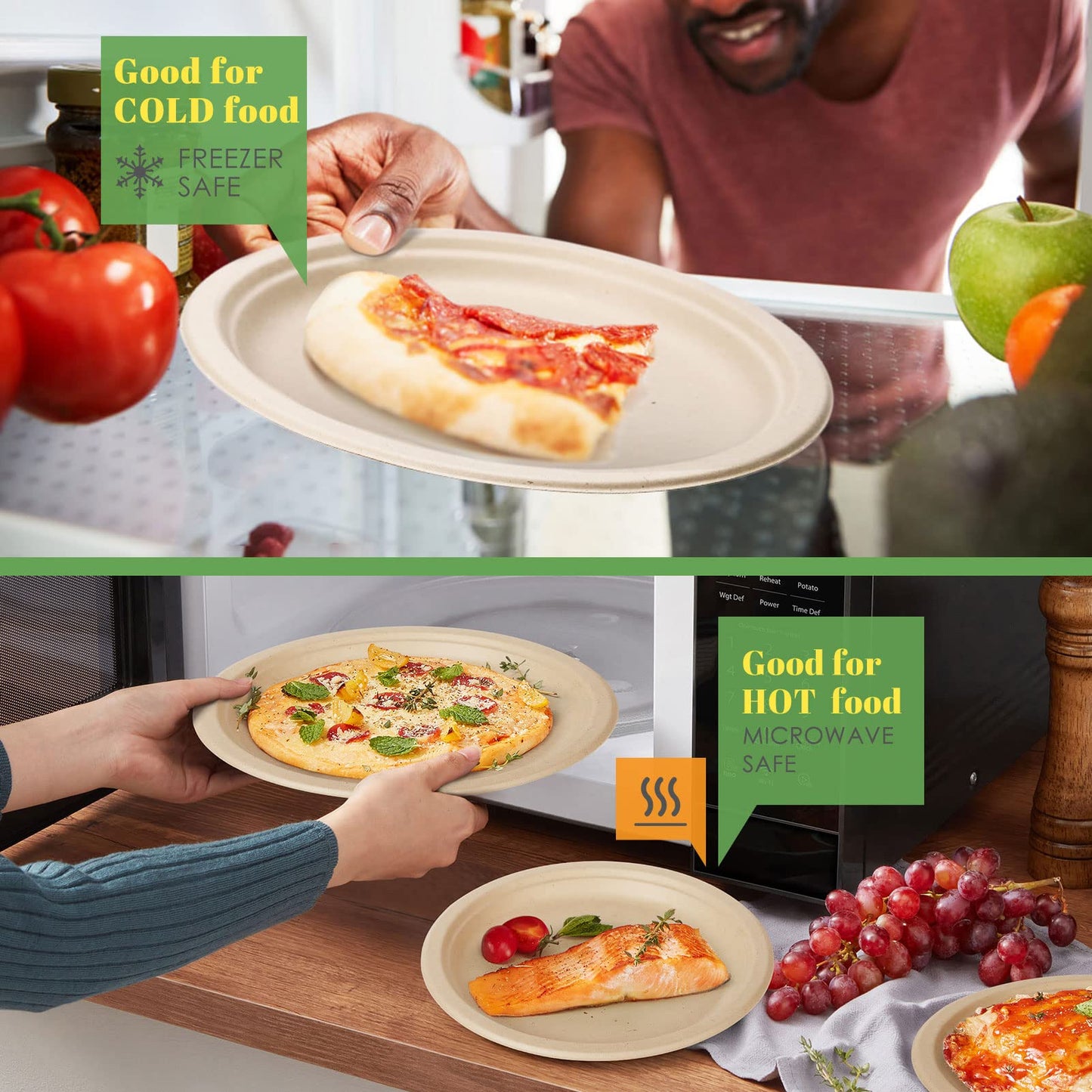 Compostable Dinnerware Set – Eco-Friendly Plates, Cutlery, Cups & More for 50 Guests -400-Pack