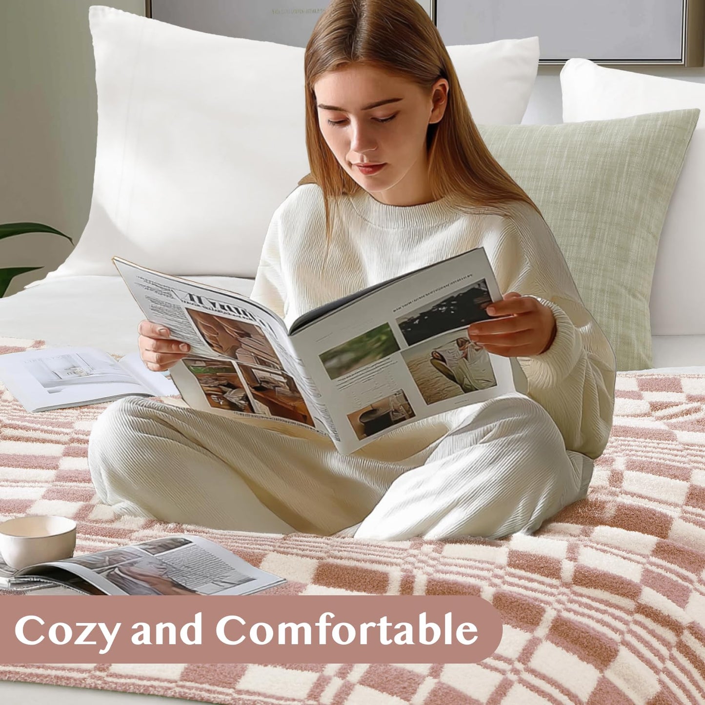 Cozy Checkered Throw Blanket