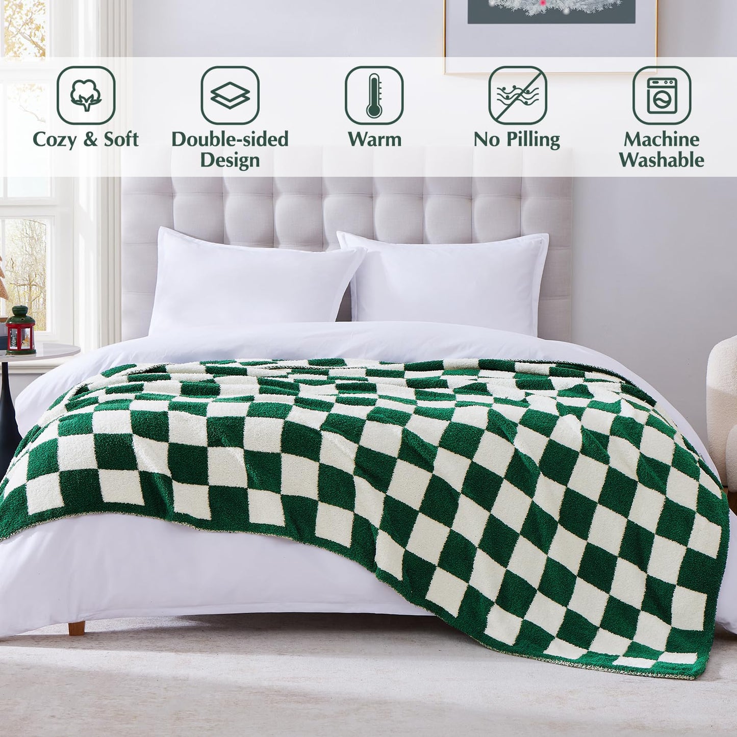 Cozy Checkered Throw Blanket