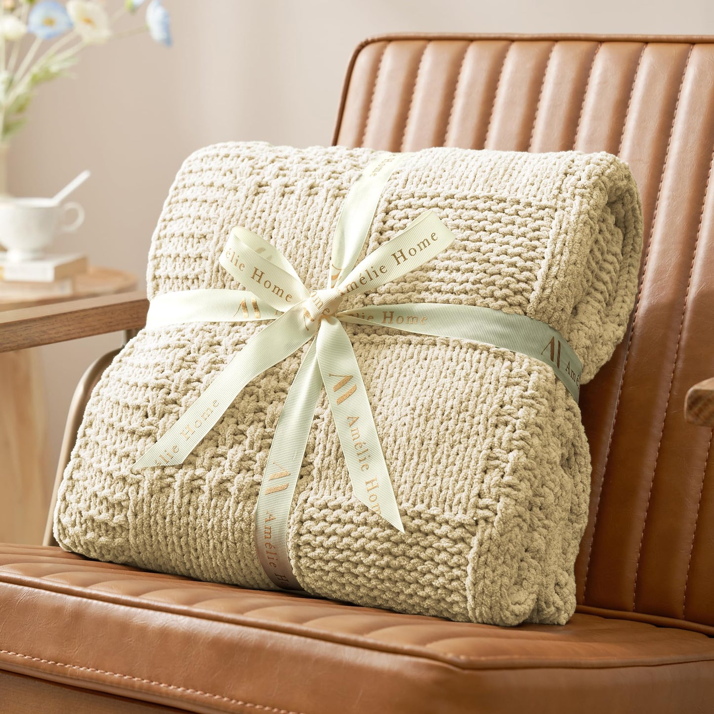 Home Chunky Knit Throw Blanket
