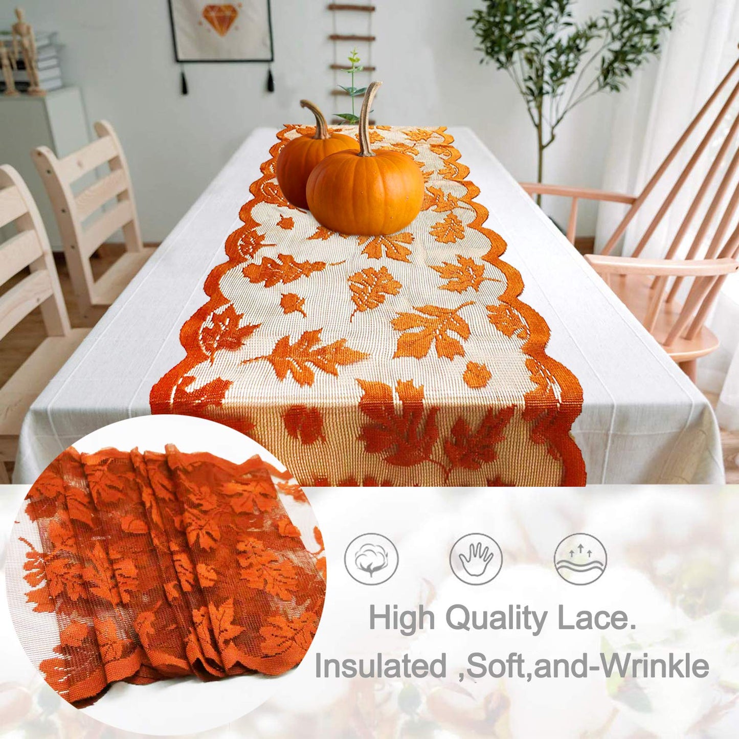 Fall Lace Table Runner